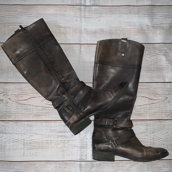 Vince Camuto Shoes - Vince Camuto Dark Grey Zip Up Boots